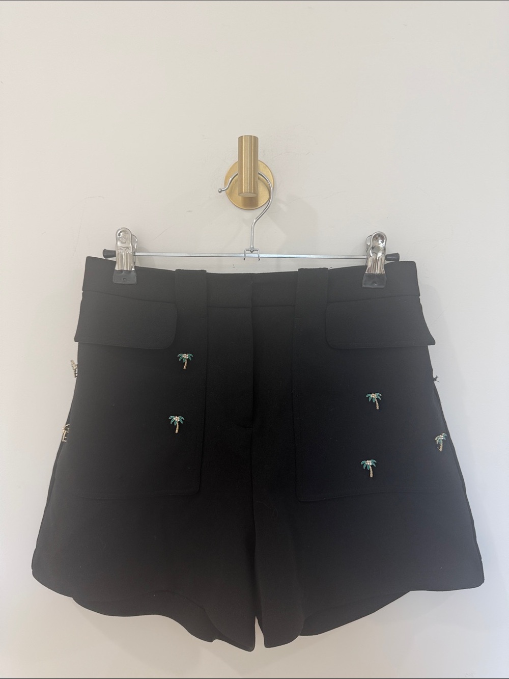 Maje Women's Embroidered Palm-Detail Shorts